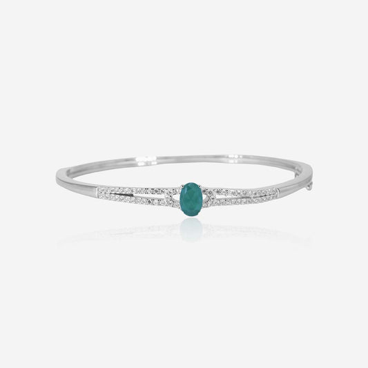 Verdant Bracelet– Sterling Silver Luminous Elegance