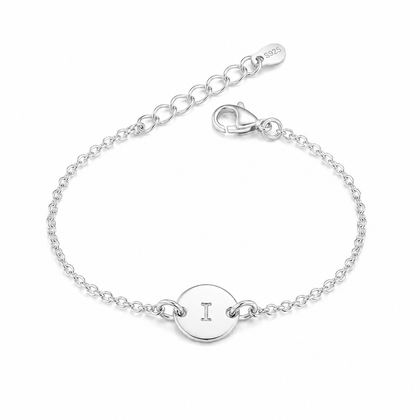 Personalized Initial Silver Bracelet – Unisex