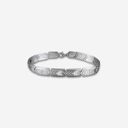 Silver Boldline Men`s Bracelet