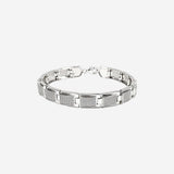 Silver Recta Link Men`s Bracelet