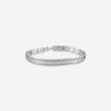 Silver Chevron Pattern Men`s Bracelet