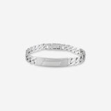 Silver Central Panel Link Men`s Bracelet