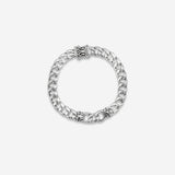 Silver Patterned Chain Men`s Bracelet