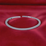 Classic Silver women`s open-ended bracelet