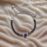 Black beaded Azure Anklet