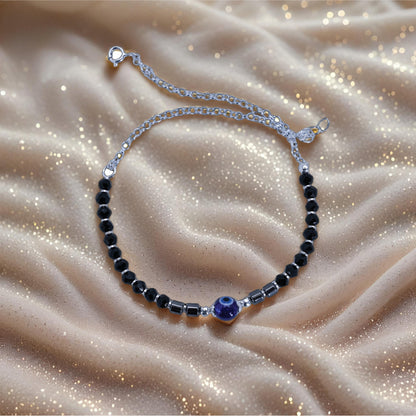 Midnight Azure Bracelet – Sterling Silver with Bold Contrast
