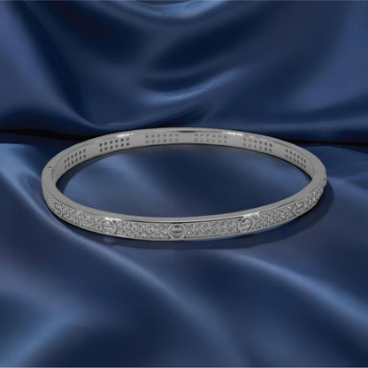Celestial Halo Bracelet–Sterling Silver Radiance