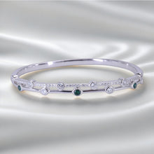 Verdant Glow Bracelet – Graceful Sterling Silver