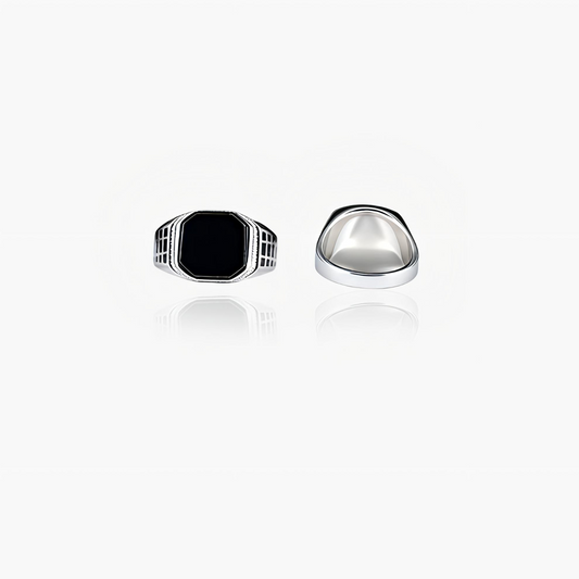 Sterling Silver Stravon Men`s Ring