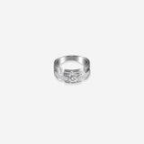 Silver Rectangular Accent Men`s Band