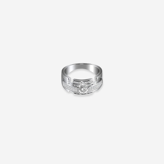Sterling silver Solvyn Crest Men`s Ring