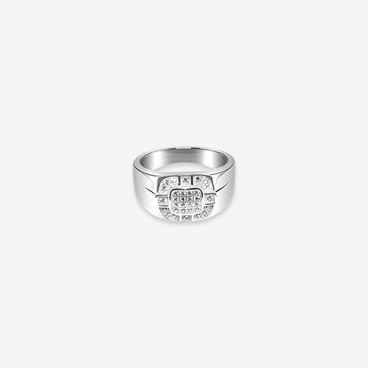 Sterling Silver Gridelle Ring in Sleek Symmetry
