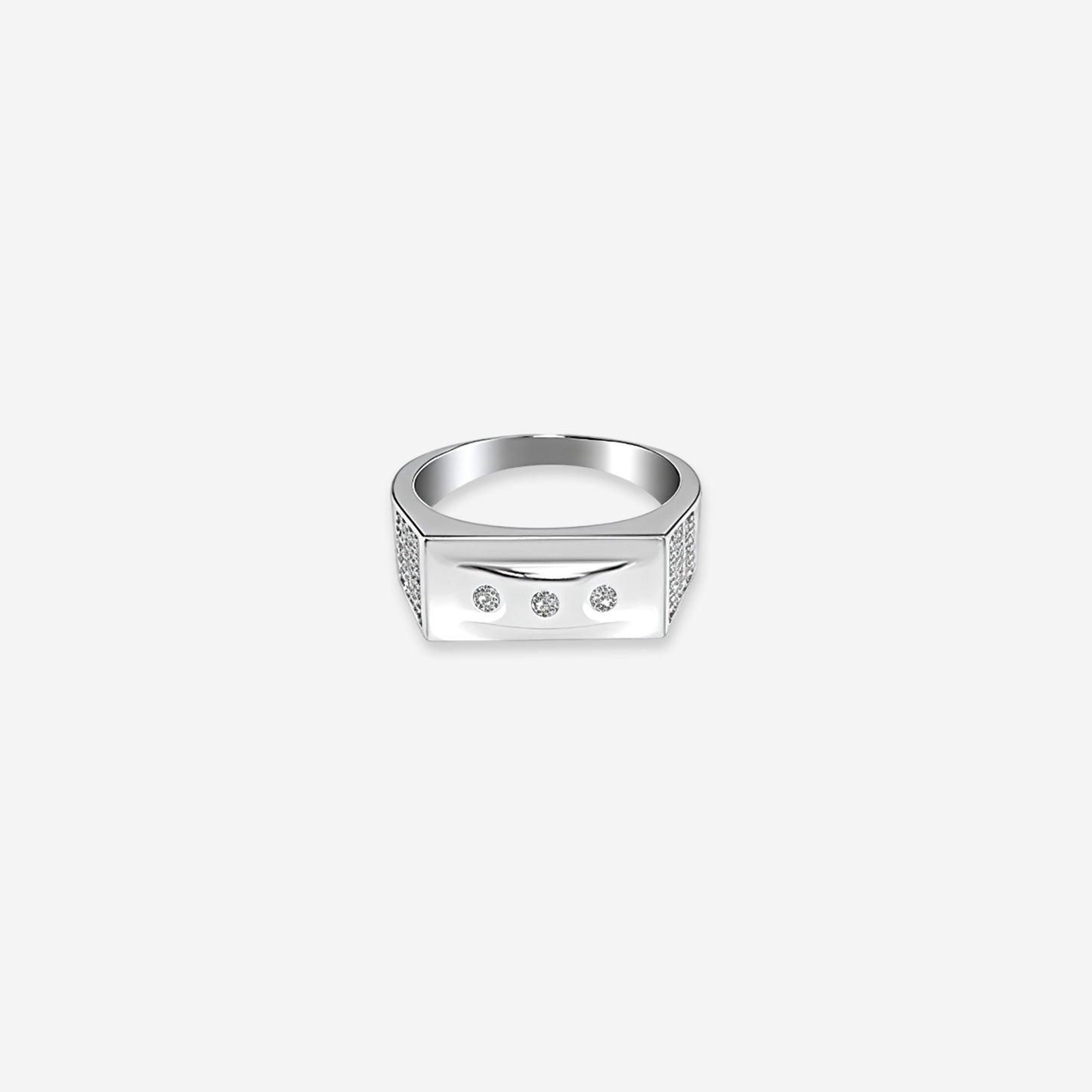 sterling silver trionyx ring in linear elegance