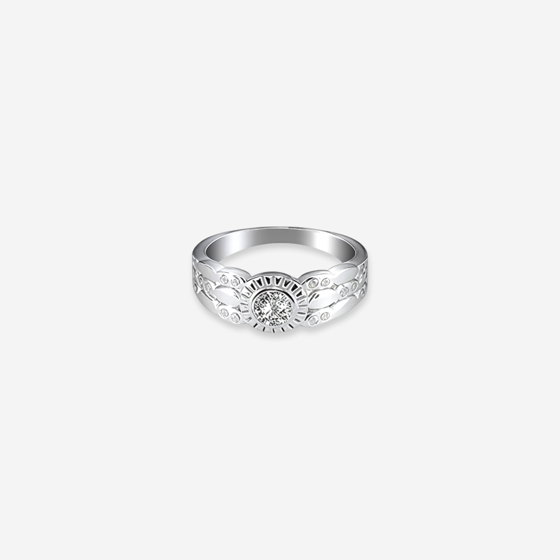 Sterling Silver Valeron Ring in Refined Brilliance