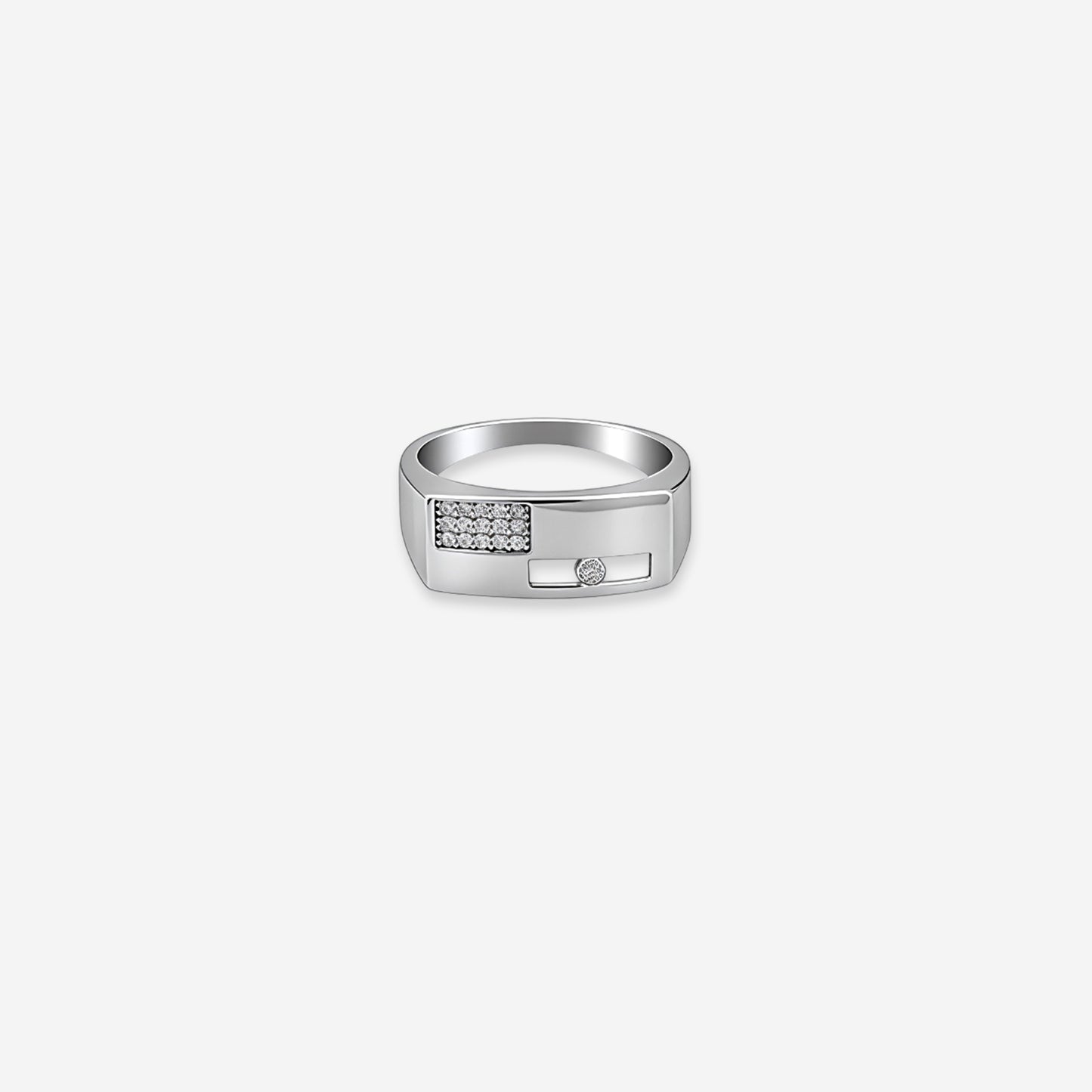 sterling silver regal edge men’s ring