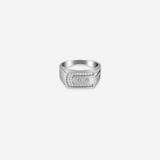 Silver Rectangular design Men's Ring