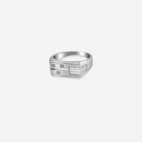 Auric Grid Men’s Ring in Silver