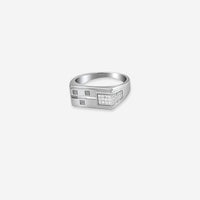 Sterling silver Auric Grid Men’s Ring