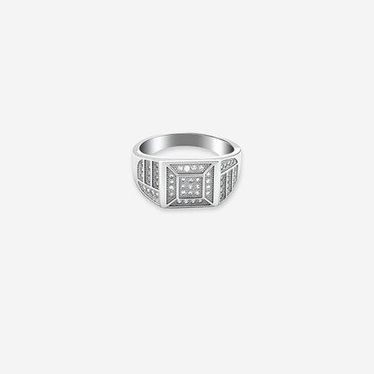 Sterling silver Imperial Grid Men’s Ring