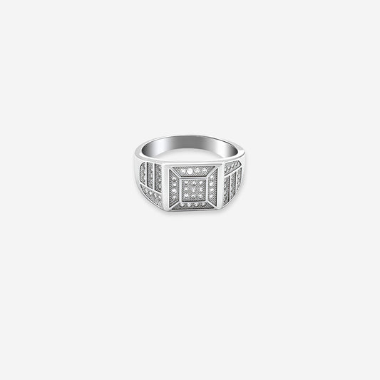 Sterling silver Imperial Grid Men’s Ring