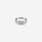 Silver Patterned diamond Men’s Ring
