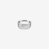 Silver Diamond cut Men`s Ring
