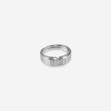 Silver Triple Row Men`s Ring