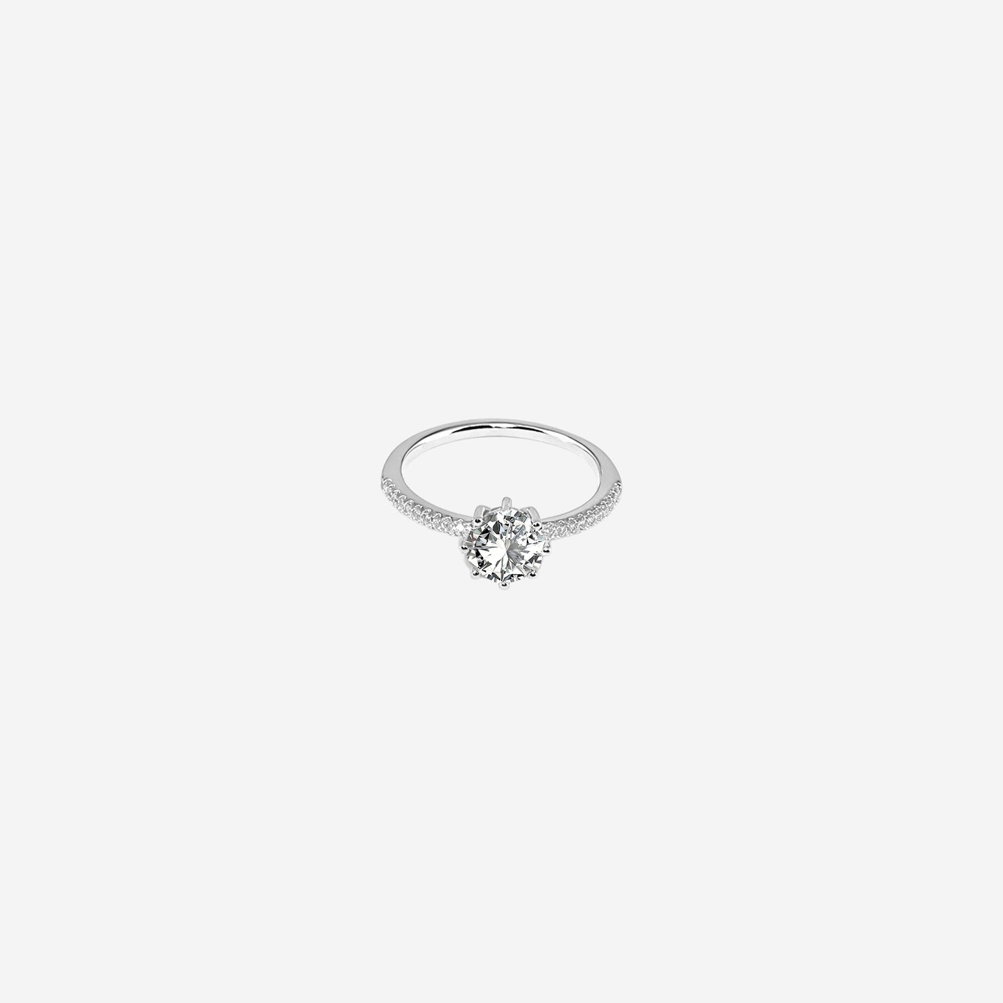 spark beam ring – sterling silver in quiet luxury