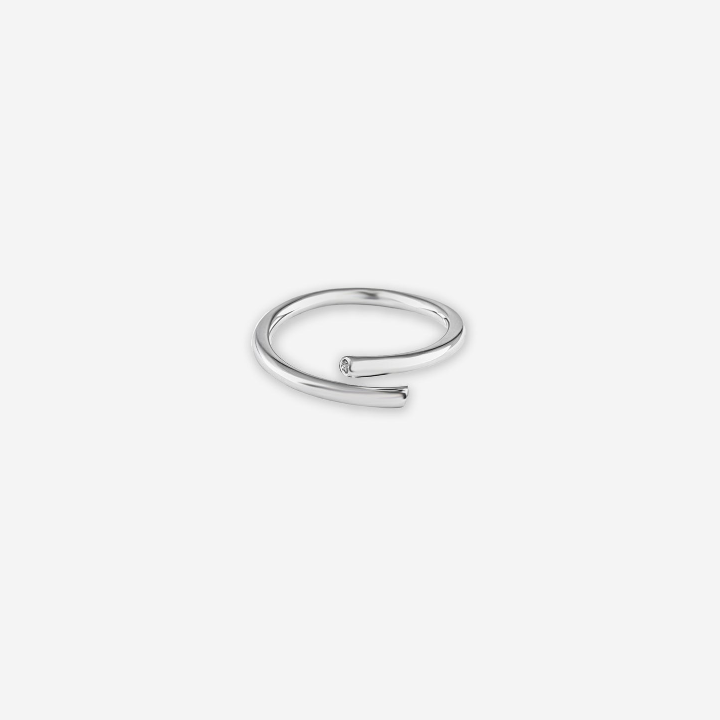 open crest ring – sterling silver motion