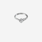 Crystal Beam ring in Silver
