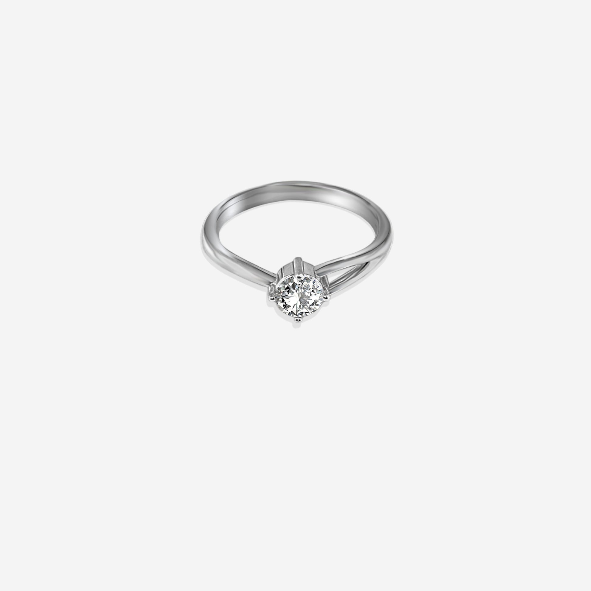 Crystal Beam ring - Sterling Silver in Pure Elegance