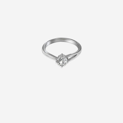 Crystal Beam ring - Sterling Silver in Pure Elegance
