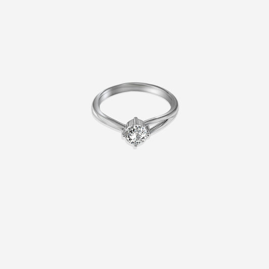 Crystal Beam ring - Sterling Silver in Pure Elegance