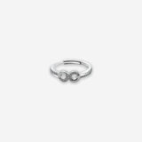 Little infinity shaped ring in silver