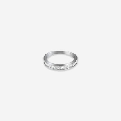 Elysian Halo Ring – Sterling Silver with Radiant Beauty