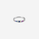 Arden Square Colourful Ring in Silver