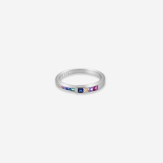 Arden Square Ring – Sterling Silver with Geometric Elegance