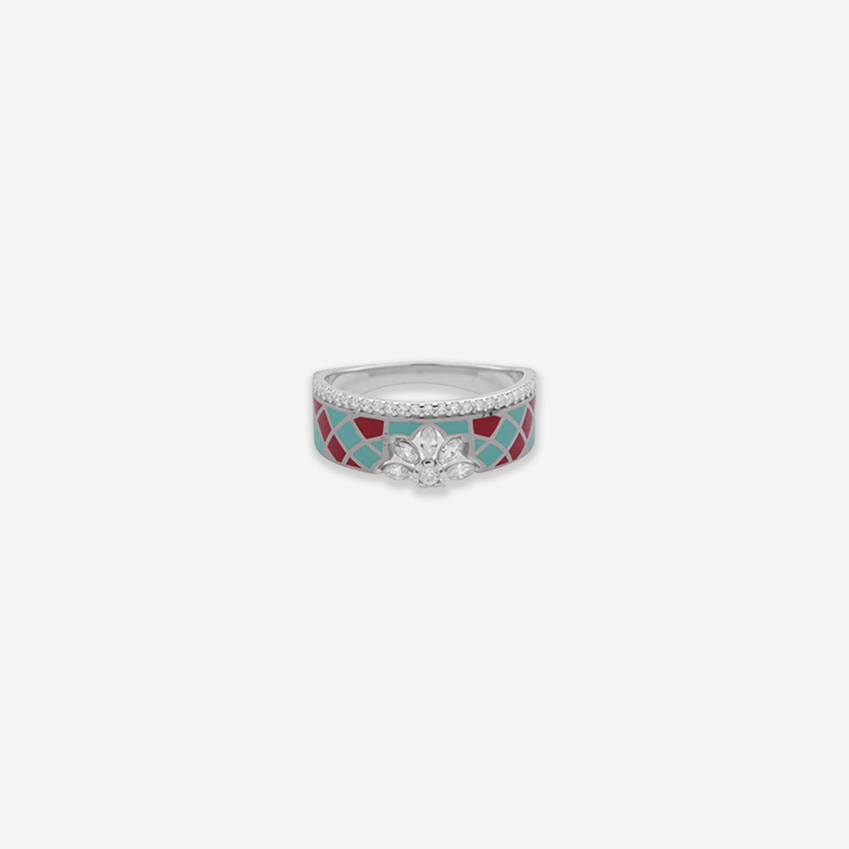 Sterling silver Teardrop Glow Ring
