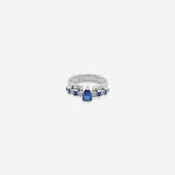 Azure Drop Ring in Silver