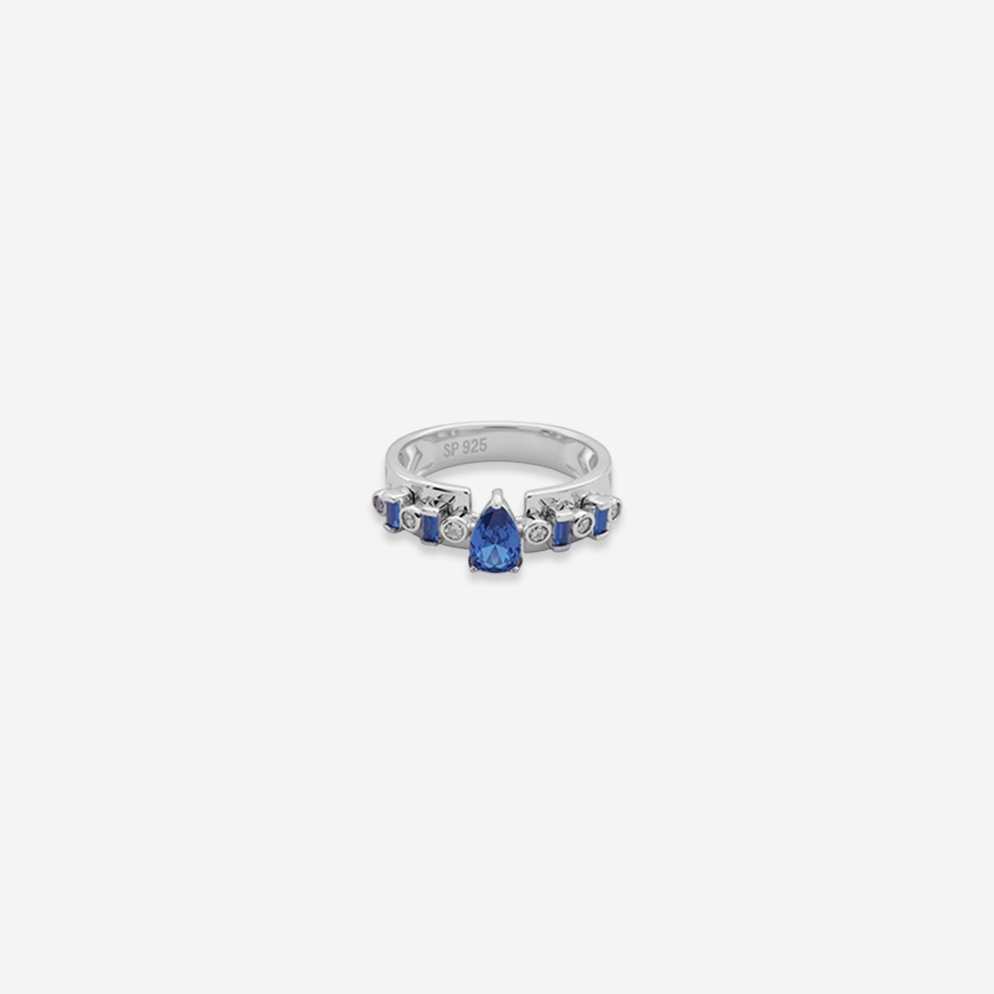 Azure Drop Ring – Sterling Silver in Grace