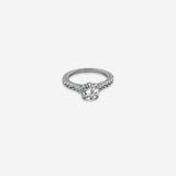 Sterling Silver Diamond Crest Ring
