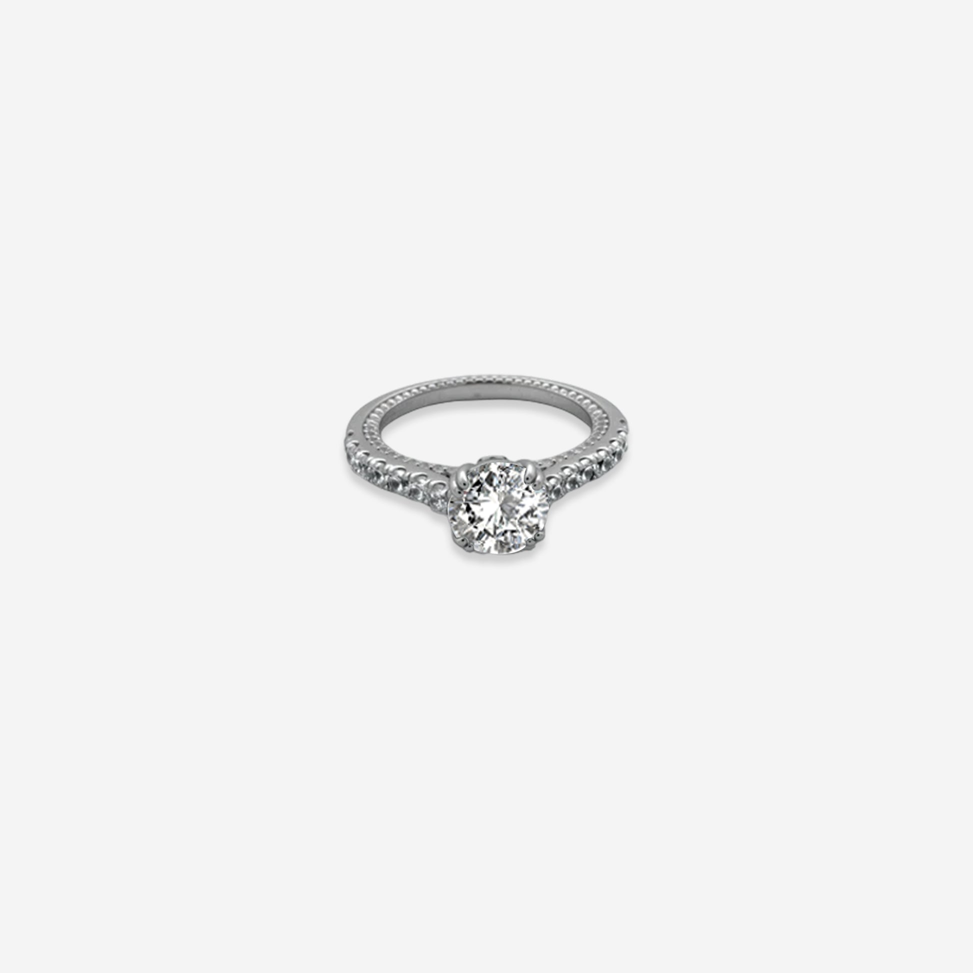 Celeste Solitaire Ring – Sterling Silver with Classic Sparkle