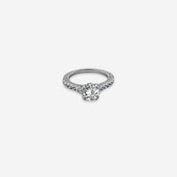Celeste Solitaire Ring – Sterling Silver with Classic Sparkle