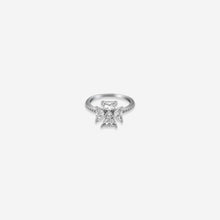 Radiant Cross Ring – Sterling Silver with Classic Grace