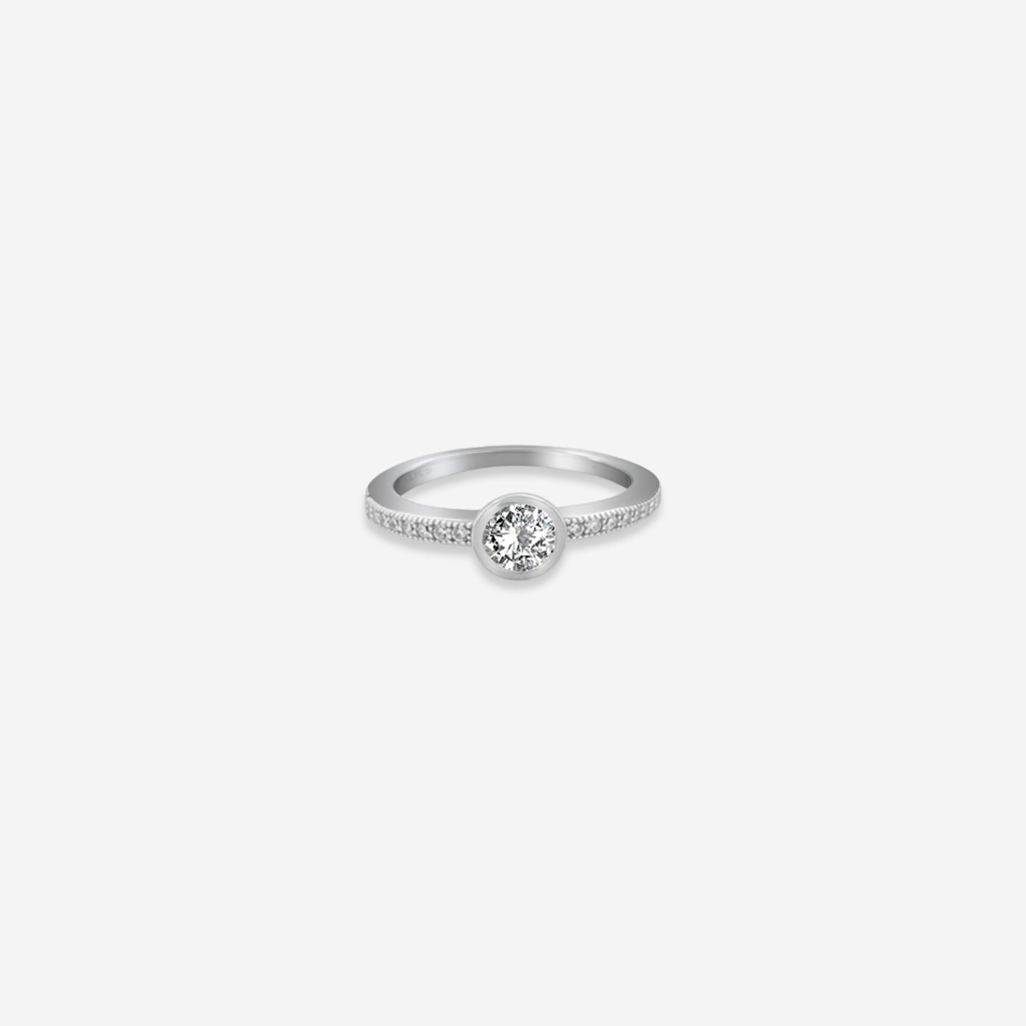 lustre bloom ring – sterling silver with radiant sparkle