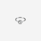 Round-cut Women`s Ring in Silver