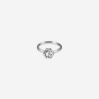 Celeste Solitaire Ring – Sterling Silver with Classic Sparkle