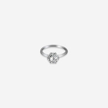 Celeste Solitaire Ring – Sterling Silver with Classic Sparkle
