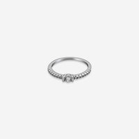 Elysian Halo Ring – Sterling Silver with Radiant Beauty