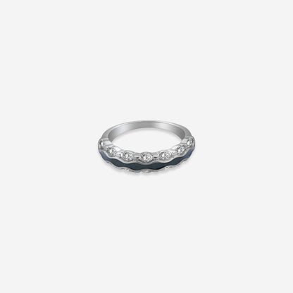 Oceanic Flow Ring– Sterling Silver with Waves